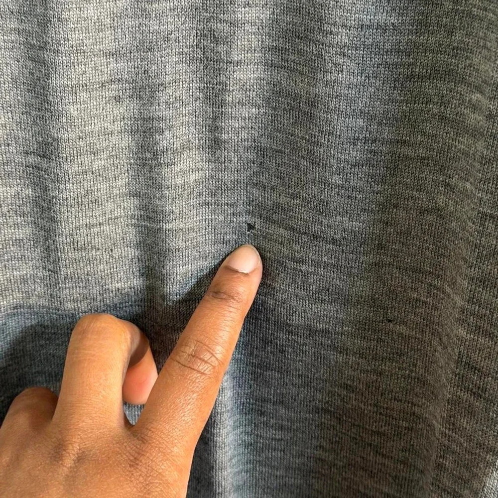 Office Sire Banana Republic Fine Merino Wool V-Neck Sweater Grey Size L